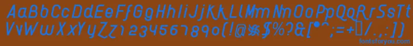 Czcionka AikelsoI – niebieskie czcionki na brązowym tle