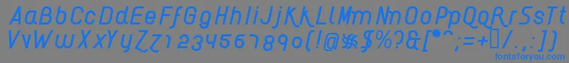 AikelsoI Font – Blue Fonts on Gray Background