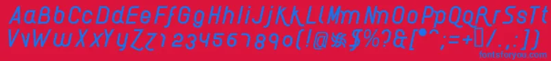 AikelsoI Font – Blue Fonts on Red Background
