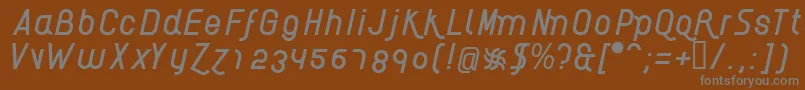 AikelsoI-Schriftart – Graue Schriften auf braunem Hintergrund