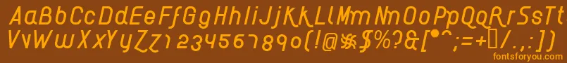 Шрифт AikelsoI – оранжевые шрифты на коричневом фоне