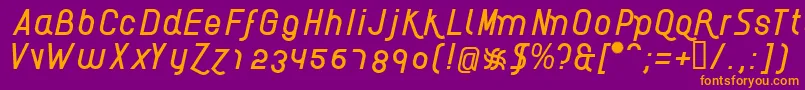 AikelsoI Font – Orange Fonts on Purple Background