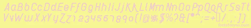 AikelsoI Font – Pink Fonts on Yellow Background