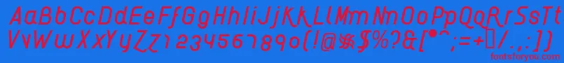 AikelsoI-fontti – punaiset fontit sinisellä taustalla