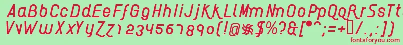 AikelsoI Font – Red Fonts on Green Background