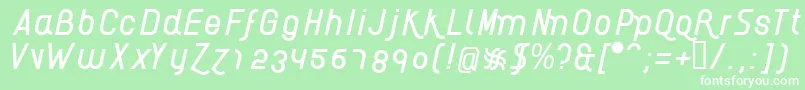 AikelsoI Font – White Fonts on Green Background