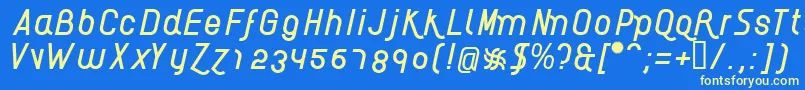 AikelsoI Font – Yellow Fonts on Blue Background