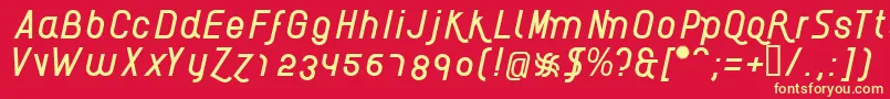 AikelsoI Font – Yellow Fonts on Red Background