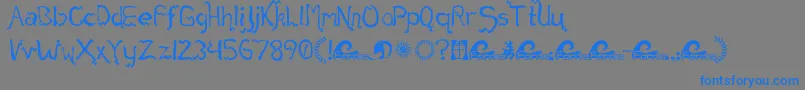 Fack Font – Blue Fonts on Gray Background