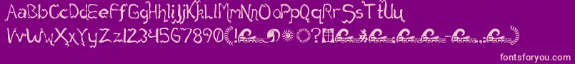 Fack Font – Pink Fonts on Purple Background