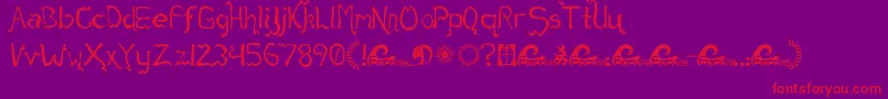 Fack Font – Red Fonts on Purple Background