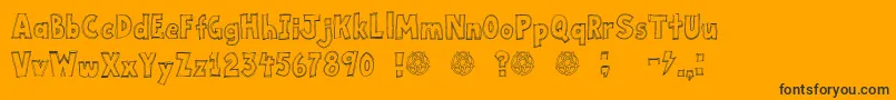 Keytabmetal Font – Black Fonts on Orange Background