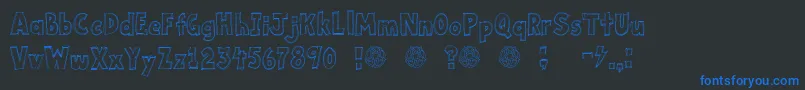 fuente Keytabmetal – Fuentes Azules Sobre Fondo Negro