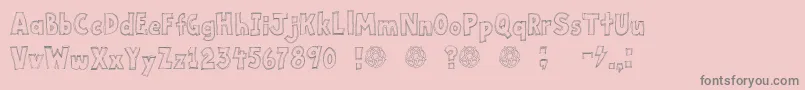 Keytabmetal Font – Gray Fonts on Pink Background