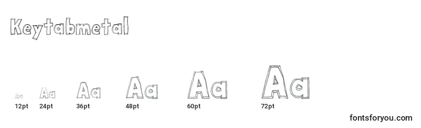Keytabmetal Font Sizes