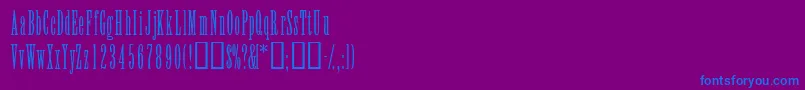 フォントElvenssk – 紫色の背景に青い文字