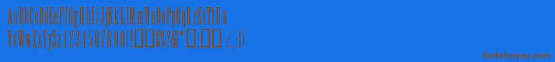 Czcionka Elvenssk – brązowe czcionki na niebieskim tle