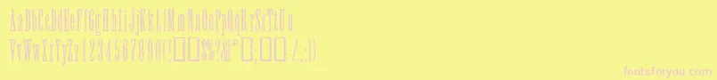 Elvenssk Font – Pink Fonts on Yellow Background