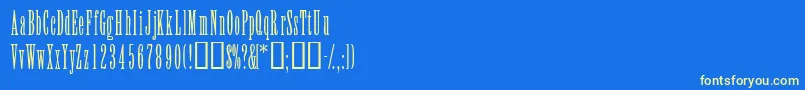 Elvenssk Font – Yellow Fonts on Blue Background