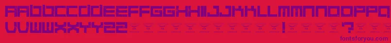 QuaaludesRegular Font – Purple Fonts on Red Background
