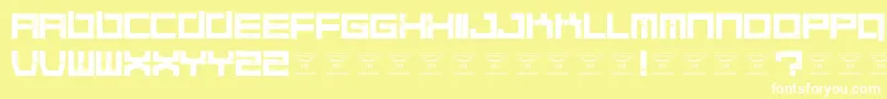 QuaaludesRegular Font – White Fonts on Yellow Background