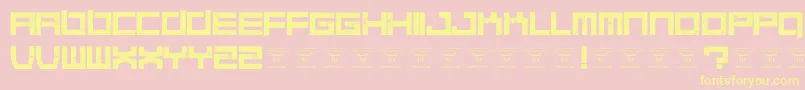 QuaaludesRegular Font – Yellow Fonts on Pink Background