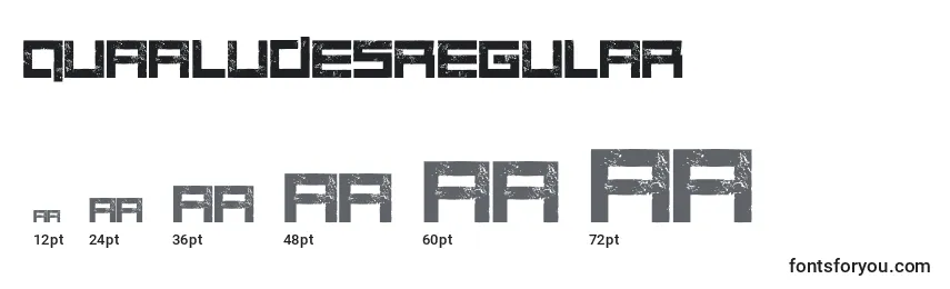 Größen der Schriftart QuaaludesRegular (61280)