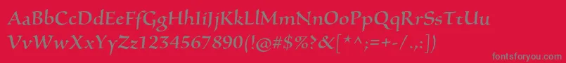 SilentiumproRomanii Font – Gray Fonts on Red Background