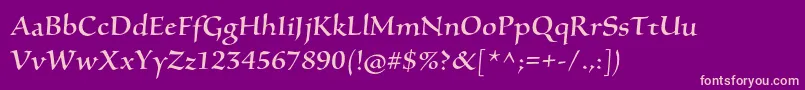 SilentiumproRomanii Font – Pink Fonts on Purple Background