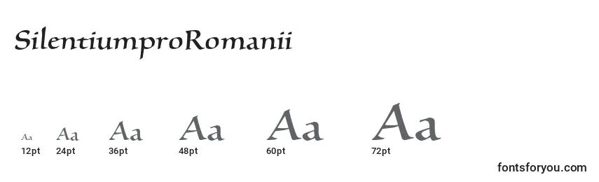 Größen der Schriftart SilentiumproRomanii