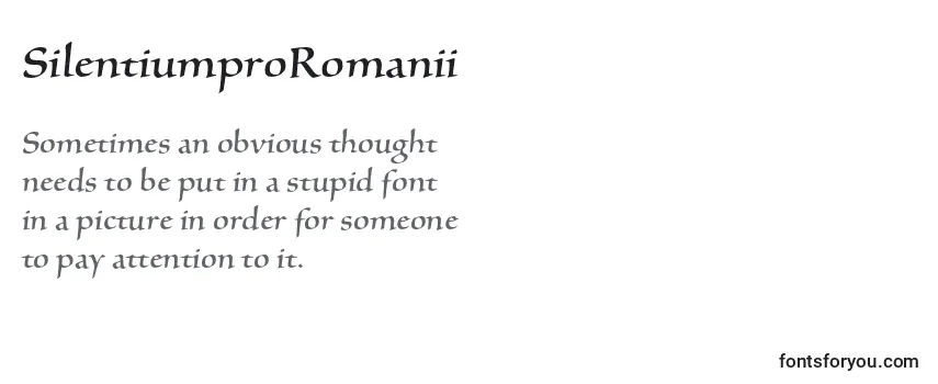Обзор шрифта SilentiumproRomanii