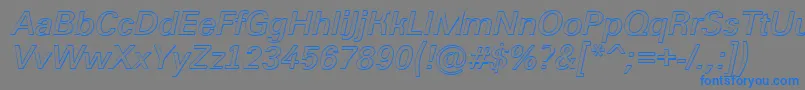 フォントGrotic2 – 灰色の背景に青い文字