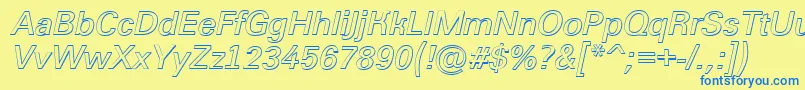 Grotic2 Font – Blue Fonts on Yellow Background