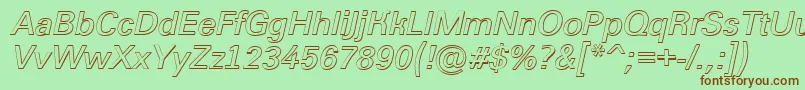 Grotic2 Font – Brown Fonts on Green Background