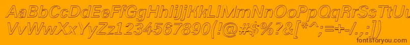 Grotic2-Schriftart – Braune Schriften auf orangefarbenem Hintergrund