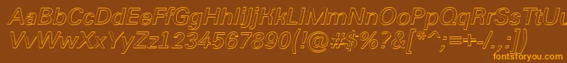 fuente Grotic2 – Fuentes Naranjas Sobre Fondo Marrón