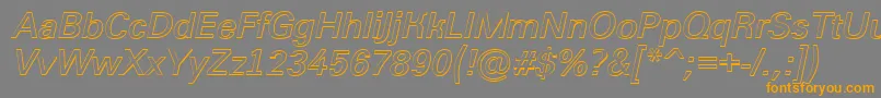 Grotic2-Schriftart – Orangefarbene Schriften auf grauem Hintergrund