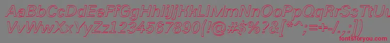 Grotic2 Font – Red Fonts on Gray Background