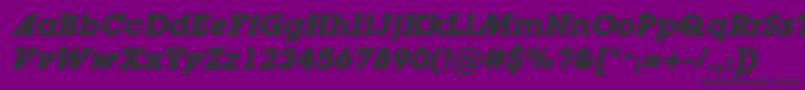 Шрифт LugaadBoldOblique – чёрные шрифты на фиолетовом фоне