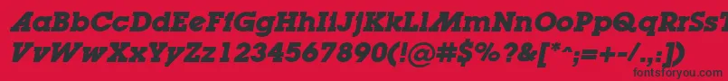 LugaadBoldOblique Font – Black Fonts on Red Background