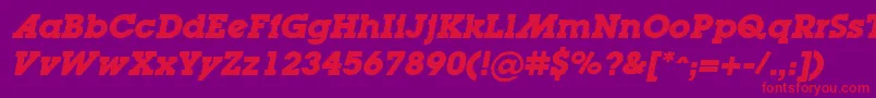 LugaadBoldOblique Font – Red Fonts on Purple Background