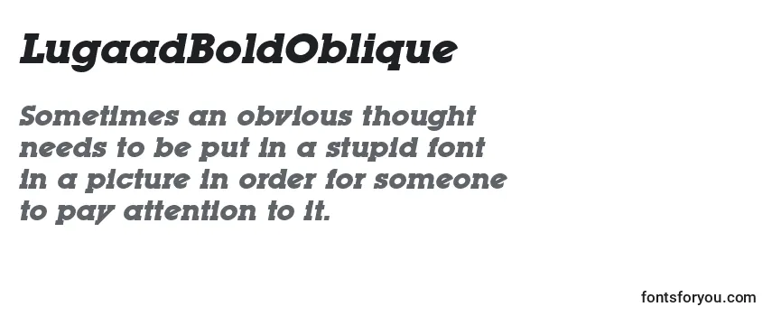 Przegląd czcionki LugaadBoldOblique