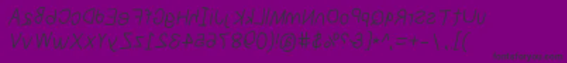 Numbbunnyrevita Font – Black Fonts on Purple Background