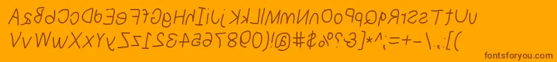 Más sobre la fuente Numbbunnyrevita fuente Numbbunnyrevita – Fuentes Marrones Sobre Fondo Naranja