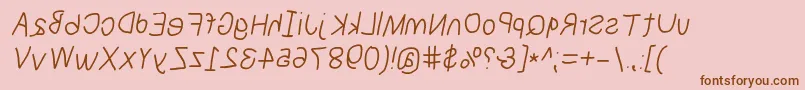 Lisätietoja Numbbunnyrevita-fontista Numbbunnyrevita-fontti – ruskeat fontit vaaleanpunaisella taustalla