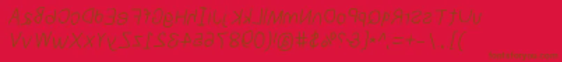 Шрифт Numbbunnyrevita – коричневые шрифты на красном фоне