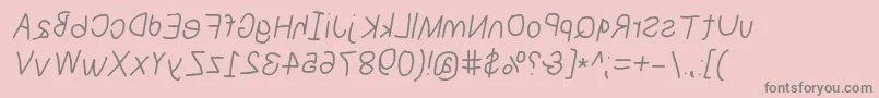 Numbbunnyrevita Font – Gray Fonts on Pink Background