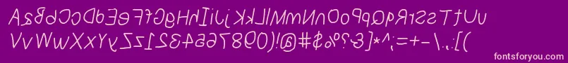 Więcej informacji o czcionce Numbbunnyrevita Czcionka Numbbunnyrevita – różowe czcionki na fioletowym tle
