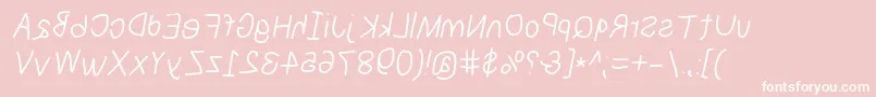 Numbbunnyrevita Font – White Fonts on Pink Background