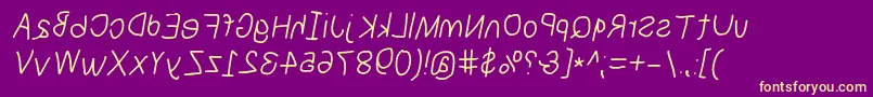 More about Numbbunnyrevita Font Numbbunnyrevita Font – Yellow Fonts on Purple Background